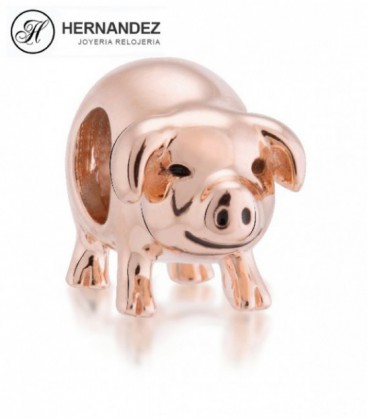Charm Chamilia Piggy Bank Plata de Ley Rosado 925 mls