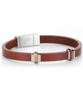 Pulsera Duward Piel y Acero Inoxidable Ref : DT3018-00