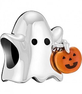 Más sobre Charm Chamilia Disney Ghost With Pumpkin Plata de Ley 925 mls