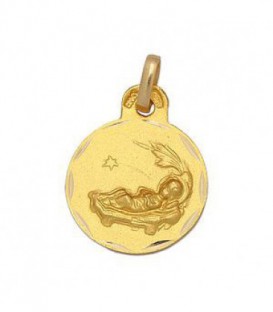 Medalla de Bebe Niño Pesebre Oro de Ley 18 kts Ref : ME-21101-2-05