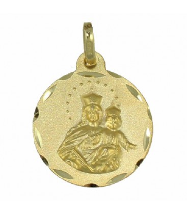Medalla V. M . Auxiliadora 16mm Oro de Ley 18 kts Ref : ME-21101-1-75