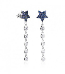 Pendientes Chic Estrella Circonitas Plata de Ley Rodiado 925 mls