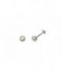 Pendientes Perlas de Boton Plata de Ley 925 mls Ref : PE-94A78