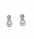 Pendientes de Boda Baño Plateado Perla y Circonitas Ref : PE-Z2014593