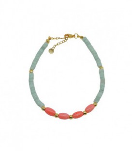 Pulsera Piedras Acero Dorado Ref : Z2015190-2PU