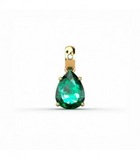 Colgante Esmeralda 1,20Qts Natural y Diamante Oro de Ley 18 kts Ref : CO-1061110617