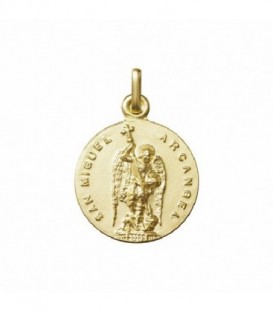 Medalla San Miguel Arcangel 20,0 mm Oro de Ley 18 Kts Ref : ME-0414501-5