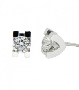 Pendientes Diamantes 1,42Qts Oro Blanco de Ley 18 kts Ref : PE-LE-P-130-P