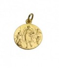 Medalla San Rafael 13,5mm Oro de Ley 18 kts Ref : ME-04075-8