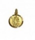 Medalla San Rafael 17mm Oro de Ley 18 kts Ref : ME-04075-6