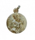 Medalla Escapulario 24mm Oro de Ley 18 kts Ref : ME-04029-59-24