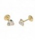 Pendientes de Bebe 5,0mm Circonita Oro de Ley 18kts Ref : PE-2605