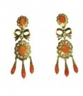 Pendientes Coral Oro Ley 18 kts Ref: PE-MP99546