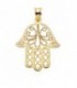 Colgante Mano Fatima 22mm Oro Ley 18 kts Ref: CO-4284