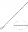 Cordon Salomonico 45cm Plata Ley 925 mls Ref : CD-LC456-2