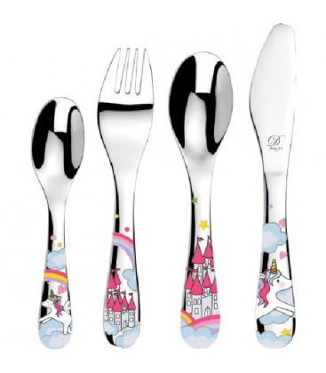 Cubiertos Unicornios Acero Inoxidable Ref: 09710