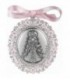 Medallon de Bebe V.Rocio Plateado Esmalte Rosa Ref : 09604-7R
